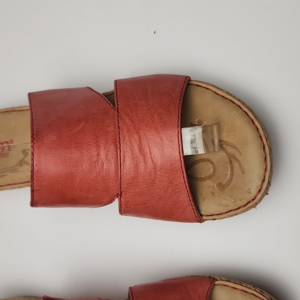Born Leather Coral Slides Sandals - Picture 4 of 13